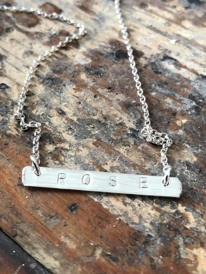 Name Bar Necklace thin
