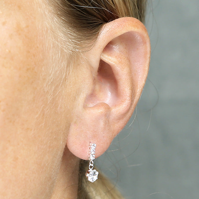 Delicate Sparkle Drop Earrings