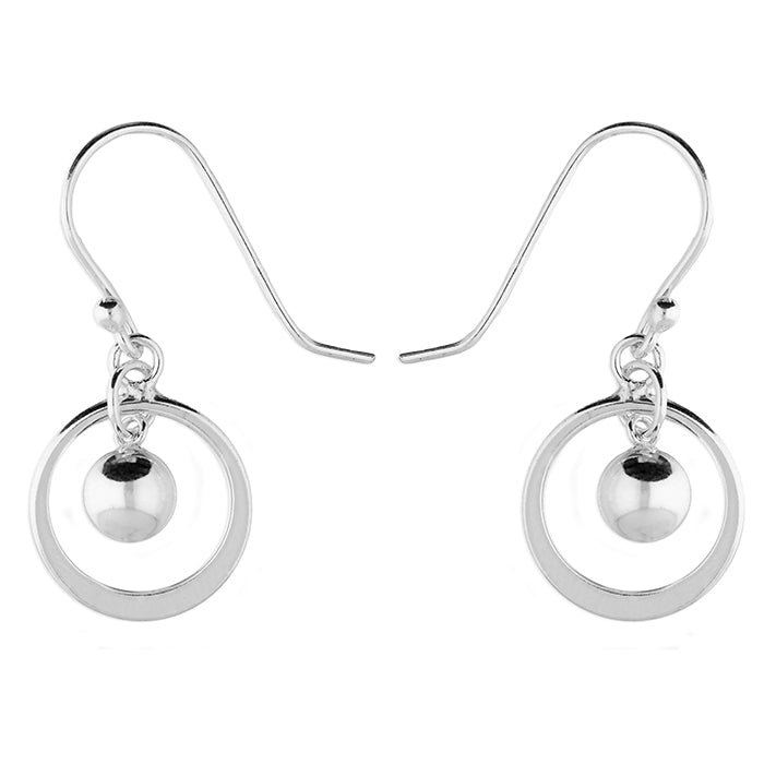 Circle Bead Drop Earrings