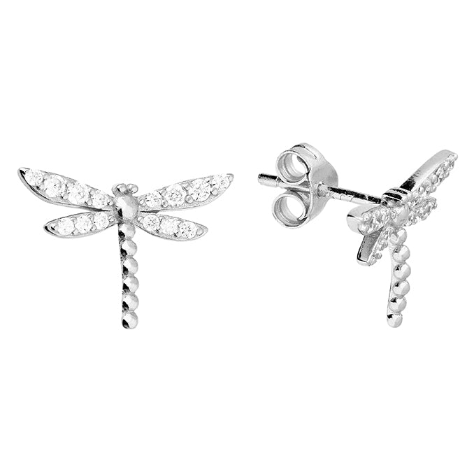 Dragonfly CZ Earrings