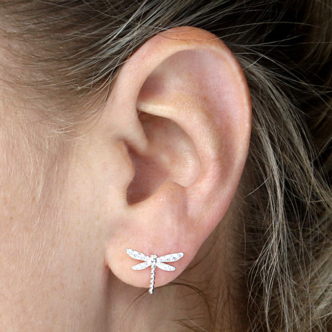 Dragonfly CZ Earrings