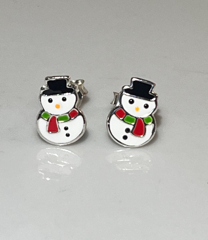 Snowman Stud Earrings