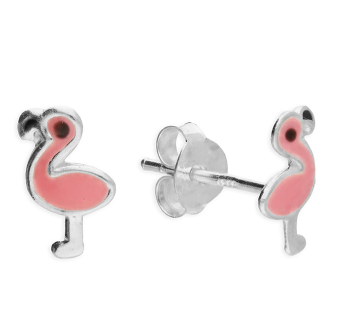 Pink Flamingo Stud Earrings