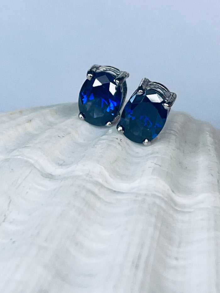 Sapphire Crystal Stud Earrings