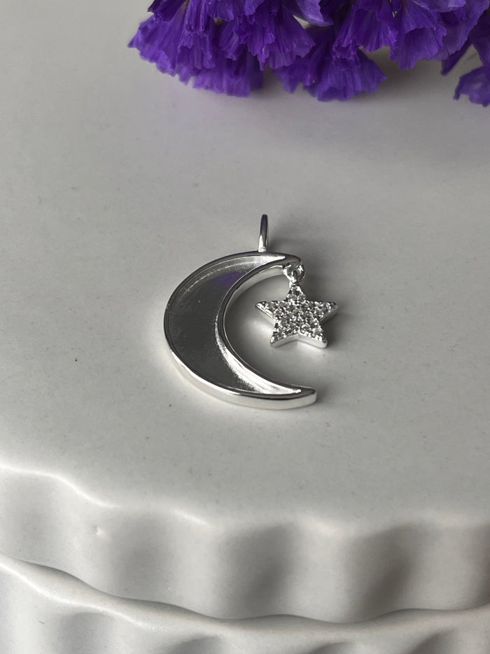 Moon & Star Memorial Necklace