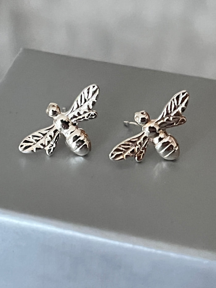 Large Bee Stud Earrings