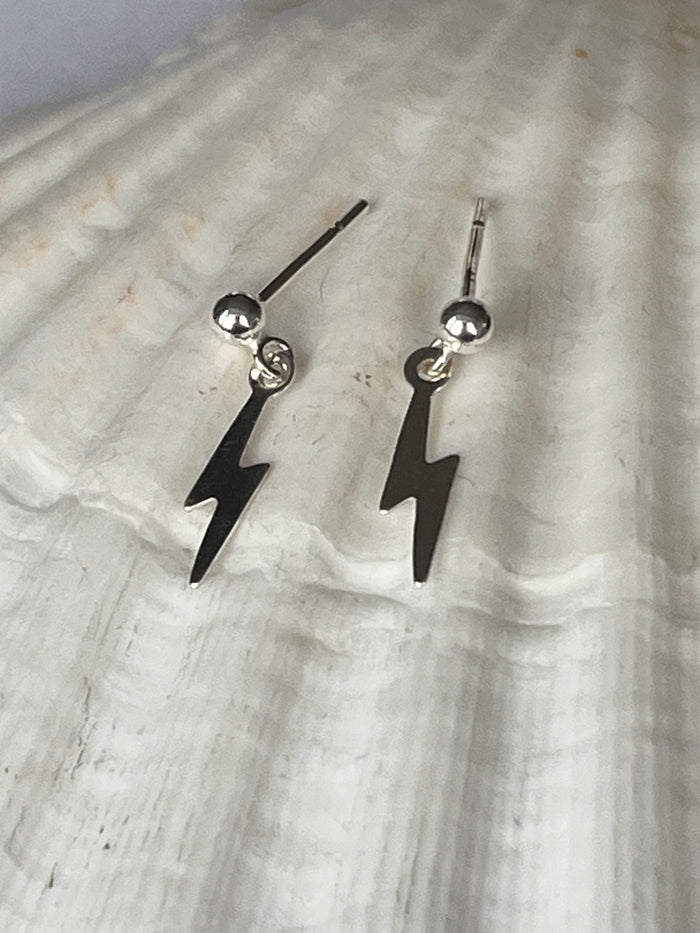 Bolt Drop Stud Earrings