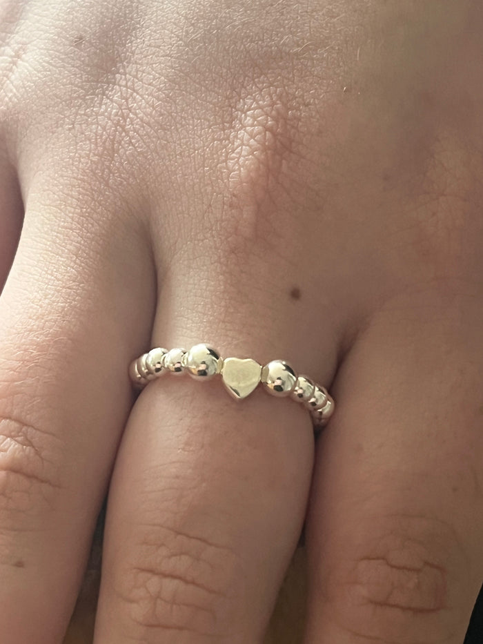 Heart Bead Ring