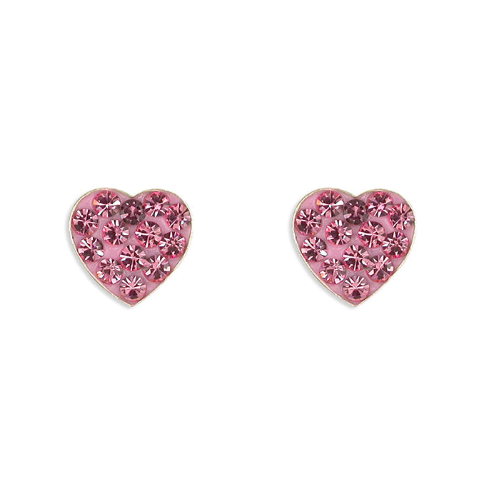 Pink Heart Stud Earrings