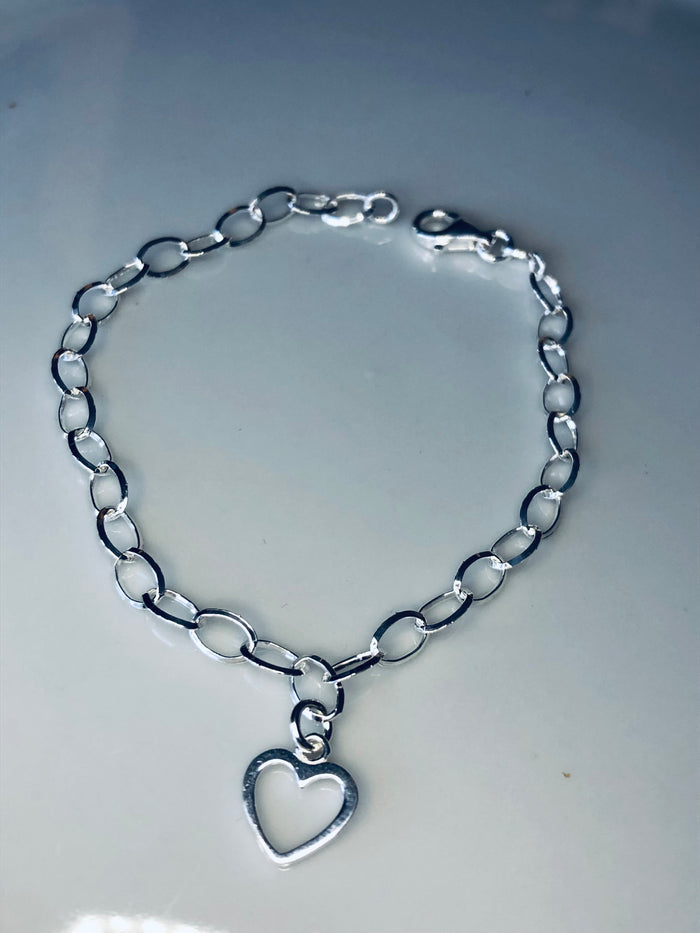 Open Heart Link Bracelet