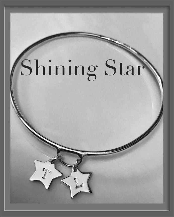 Shining star bangle personalised