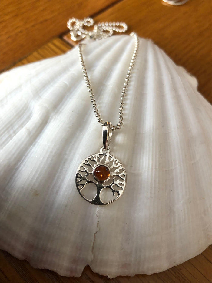 Amber Family Tree Necklace