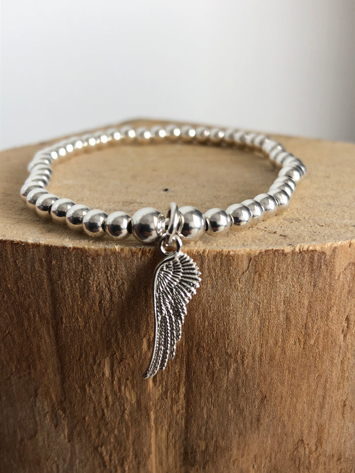 Angel wing bead bracelet