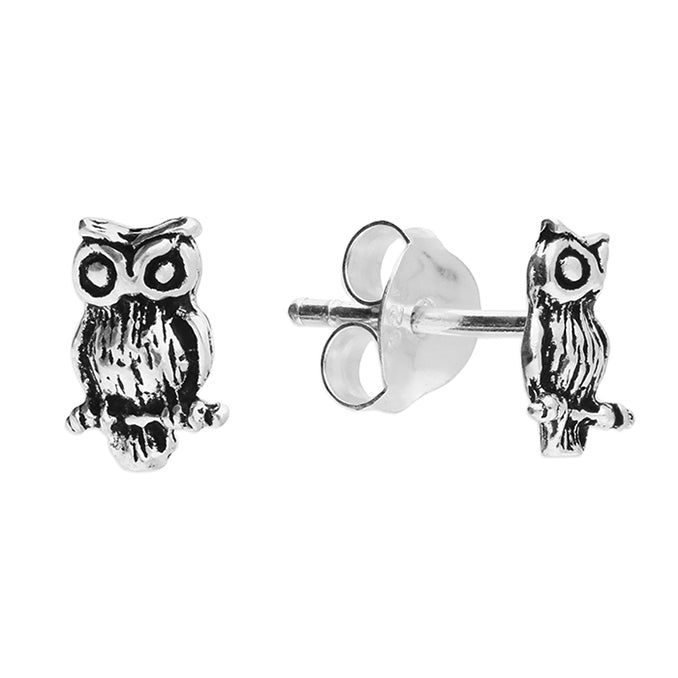 Owl stud earrings